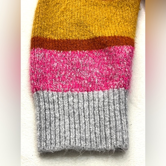 Lou & Grey for LOFT Multicolor Striped Crew Neck Colorful Women’s Sweater - Picture 12 of 16